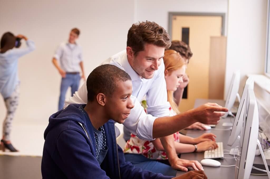 Teacher with Students